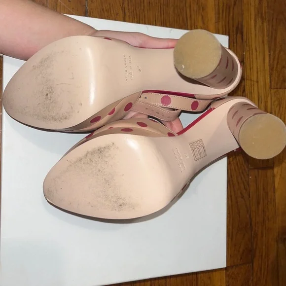 Valentino Red (V) Polka Dot Ankle Strap Platform Pumps🛑SOLD🛑 - Picture 8 of 10